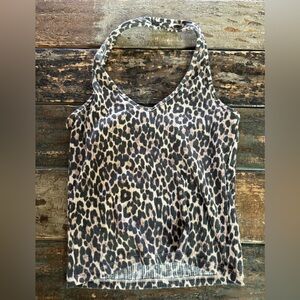 American Eagle cheetah halter top